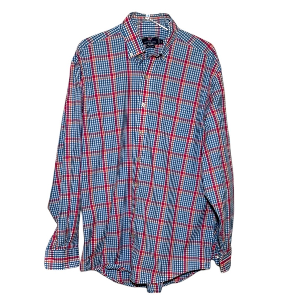 Vineyard Vines Murray Shirt | Plaid Long Sleeve Button‑Down | Size Large